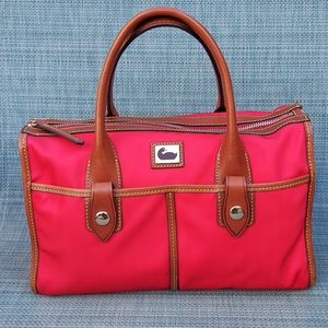 Dooney & Bourke Red Wayfarer Satchel Nylon
